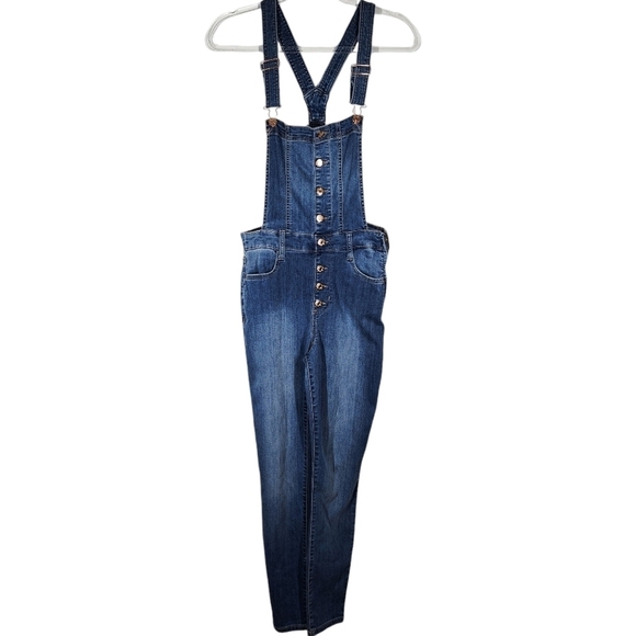 GUESS ADJUSTABLE STRAPS DENIM OVERALLS - Picture 1 of 12